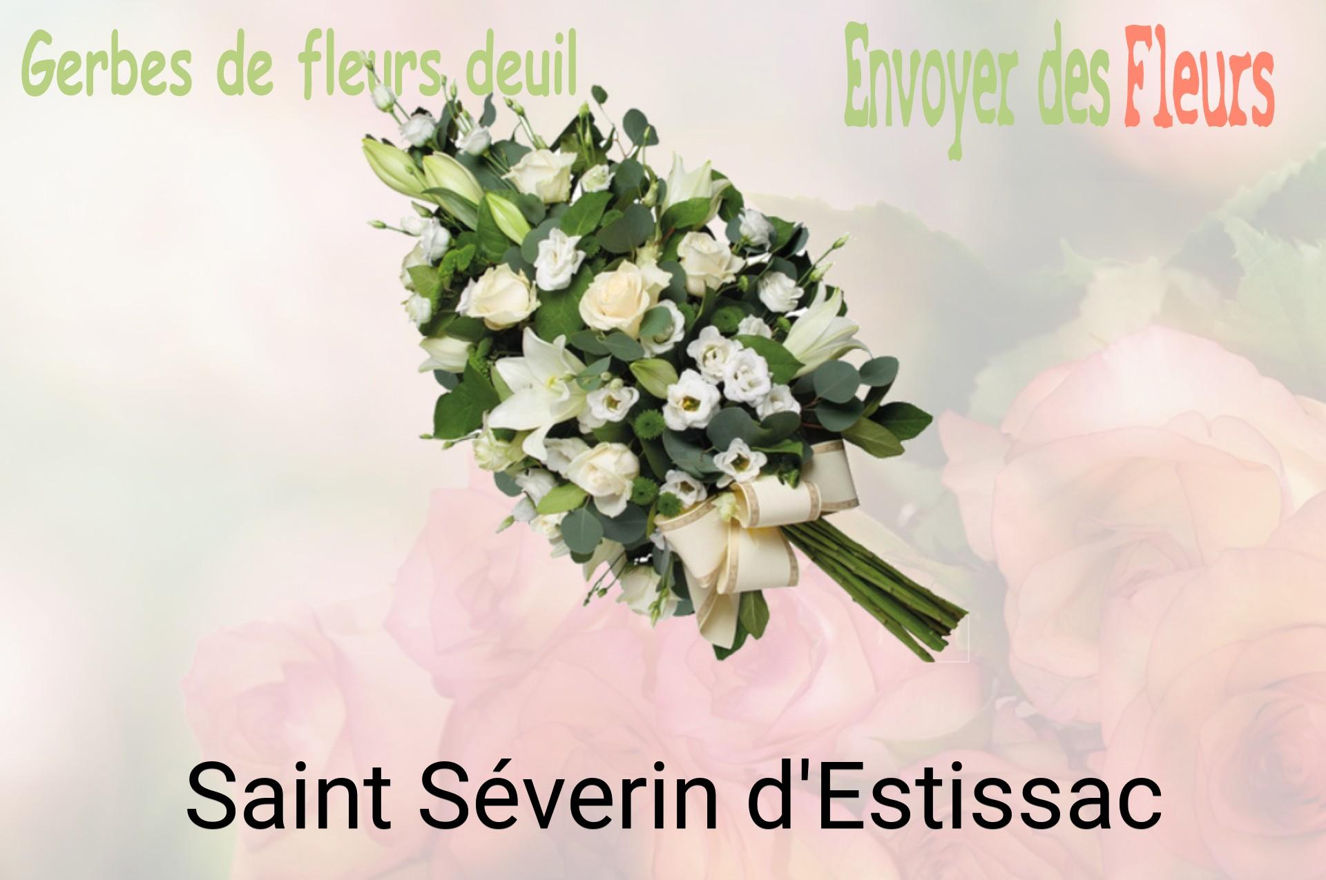 Gerbe de fleurs de deuil livrée à Saint-Séverin-d'Estissac